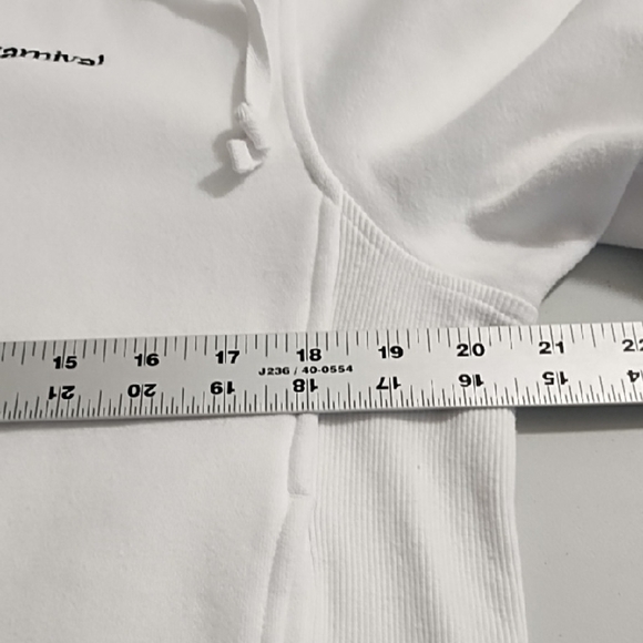 White Zip-Up Hoodie Sweat Shirt Jacket Carnival Cruisewear - Picture 9 of 14